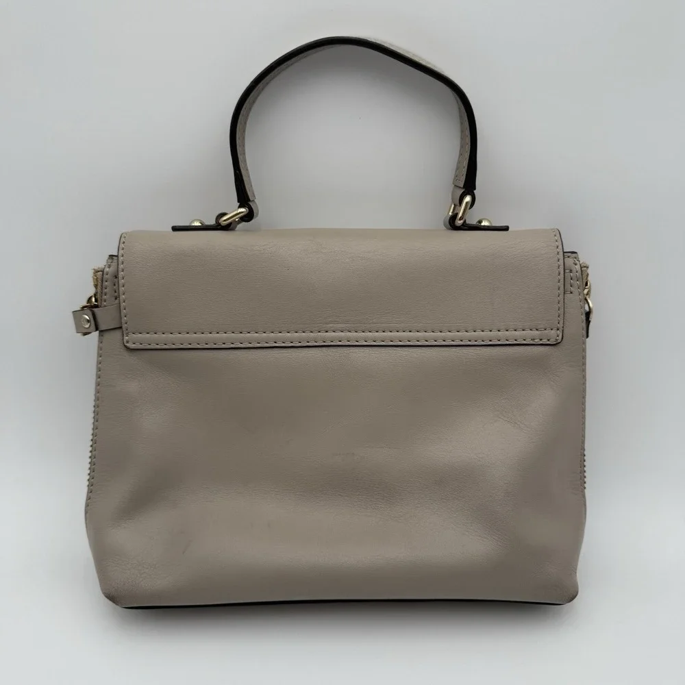 Kate Spade Vintage Leather Laurel Magnolia Satchel/Crossbody‎ - Taupe Beige Flaw